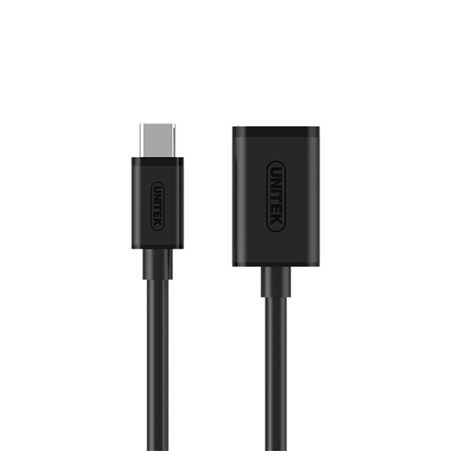 Cáp Chuyển USB Type-C Ra USB Unitek Y476BK (0.2m) - Hàng Chính Hãng