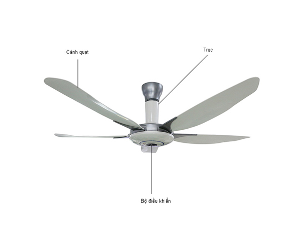 Quạt Trần KDK Z60WS - Xám Bạc - Hàng chính hãng