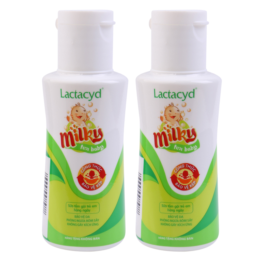 Sữa Tắm Gội Trẻ Em Lactacyd Milky (500ml) - Tặng Kèm 2 Chai (60ml / Chai)