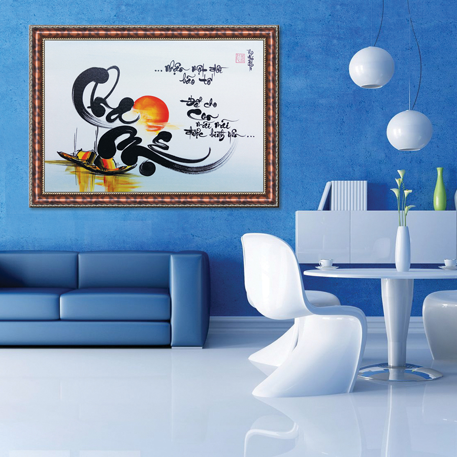 Tranh Thư Pháp CÔNG CHA NGHĨA MẸ Thế Giới Tranh Đẹp