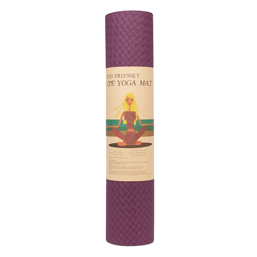 Thảm Tập Gym Và Yoga TPE 1 Lớp Zera 8MM1L - Tím