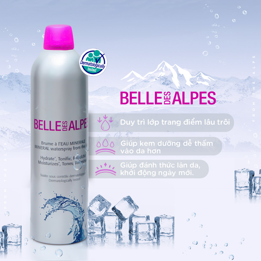 XỊT KHOÁNG PHÁP BELL DES ALPES MINERAL WATERSPRAY FROM THE ALPES