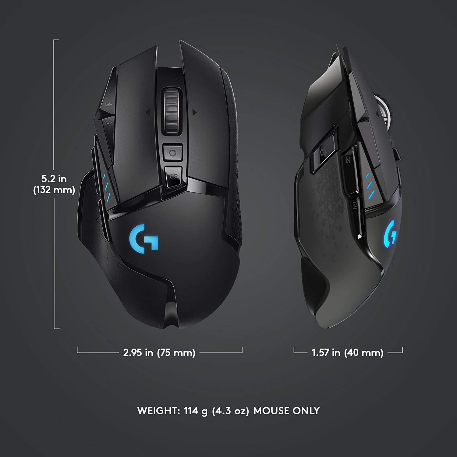 Chuột game không dây Lightspeed Logitech G502 - Hàng chính hãng