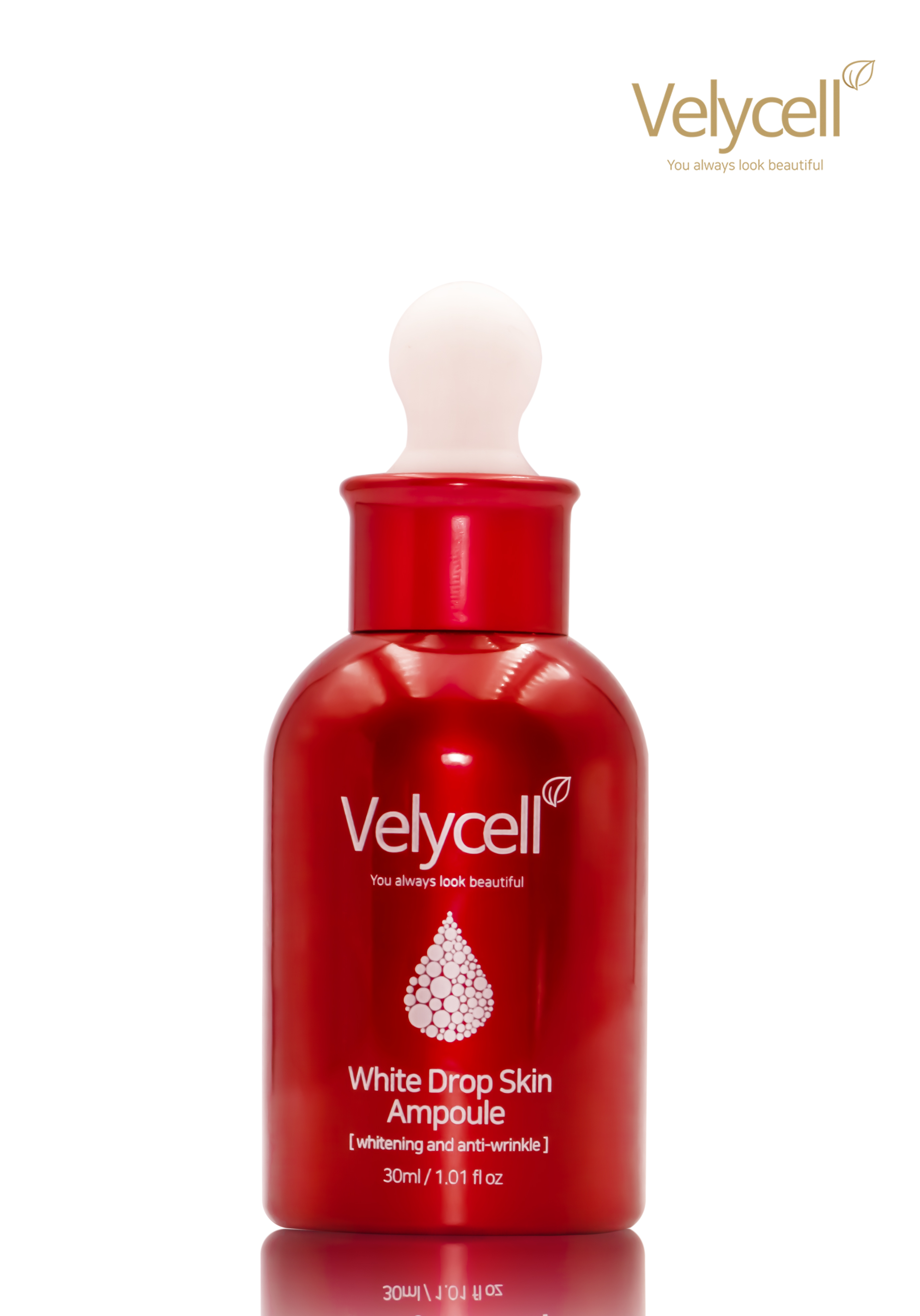 Serum cấp ẩm làm trắng da VELYCELL White Drop Skin Ampoule 30ml