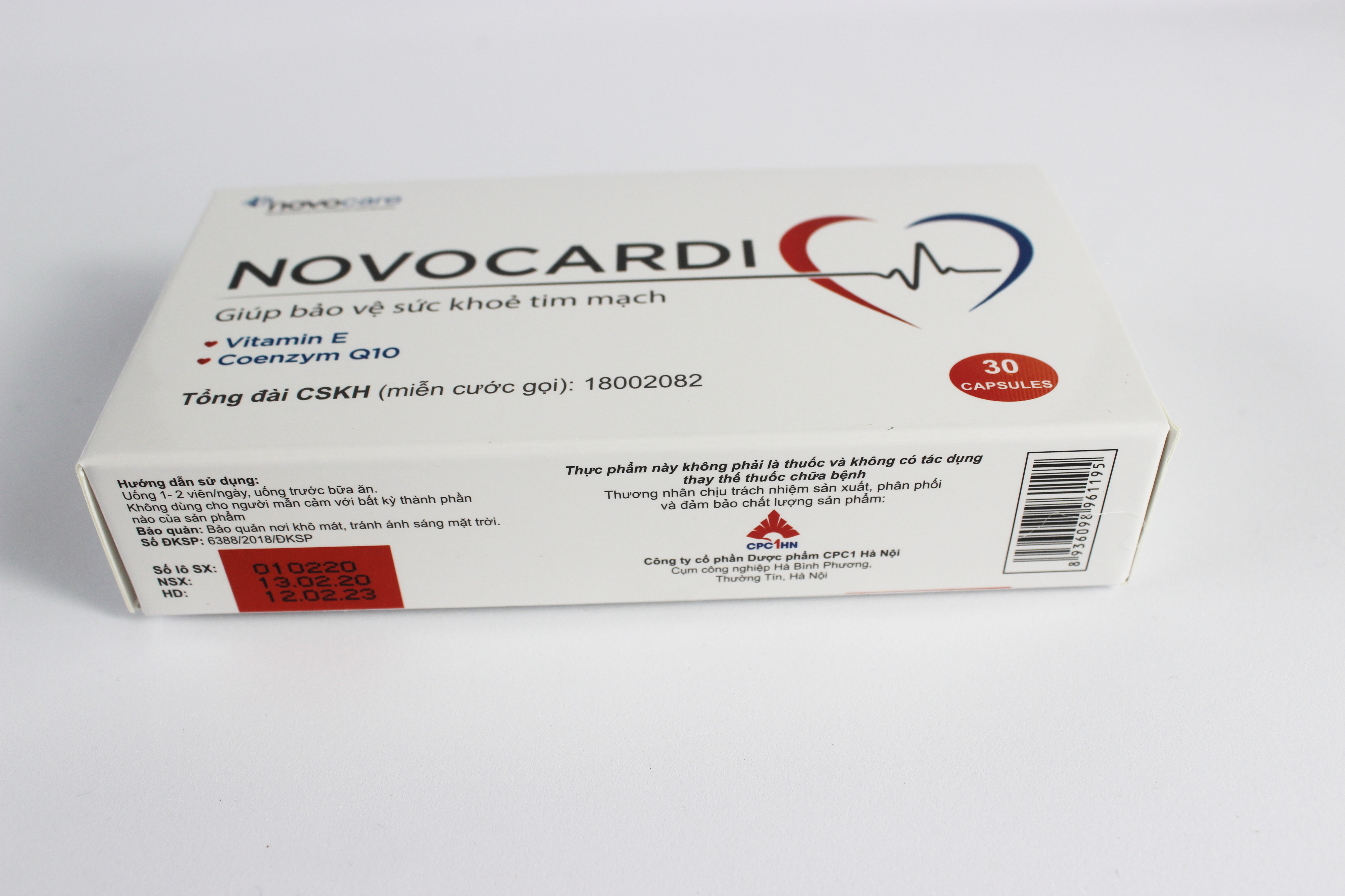 Coenzyme Q10 - NOVOCARDI - Giảm Xơ Vữa Động Mạch, Bảo Vệ Sức Khỏe Tim Mạch, Hỗ Trợ Trong Bệnh Suy Tim, Loạn Nhịp Tim