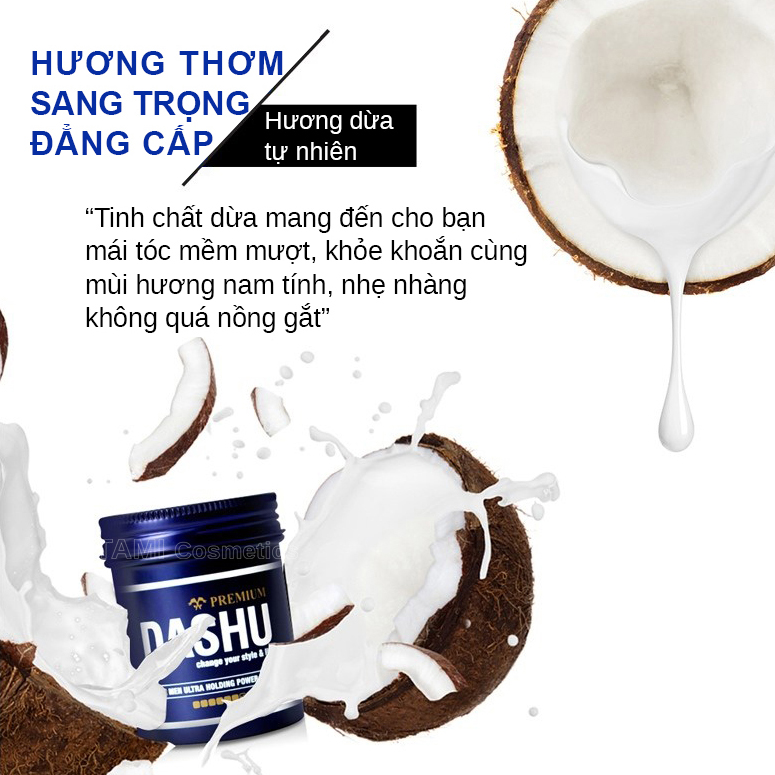 Sáp vuốt tóc nam DASHU For Men Premium Ultra Holding Power Siêu cứng Siêu giữ nếp 100ml JN-SAP01