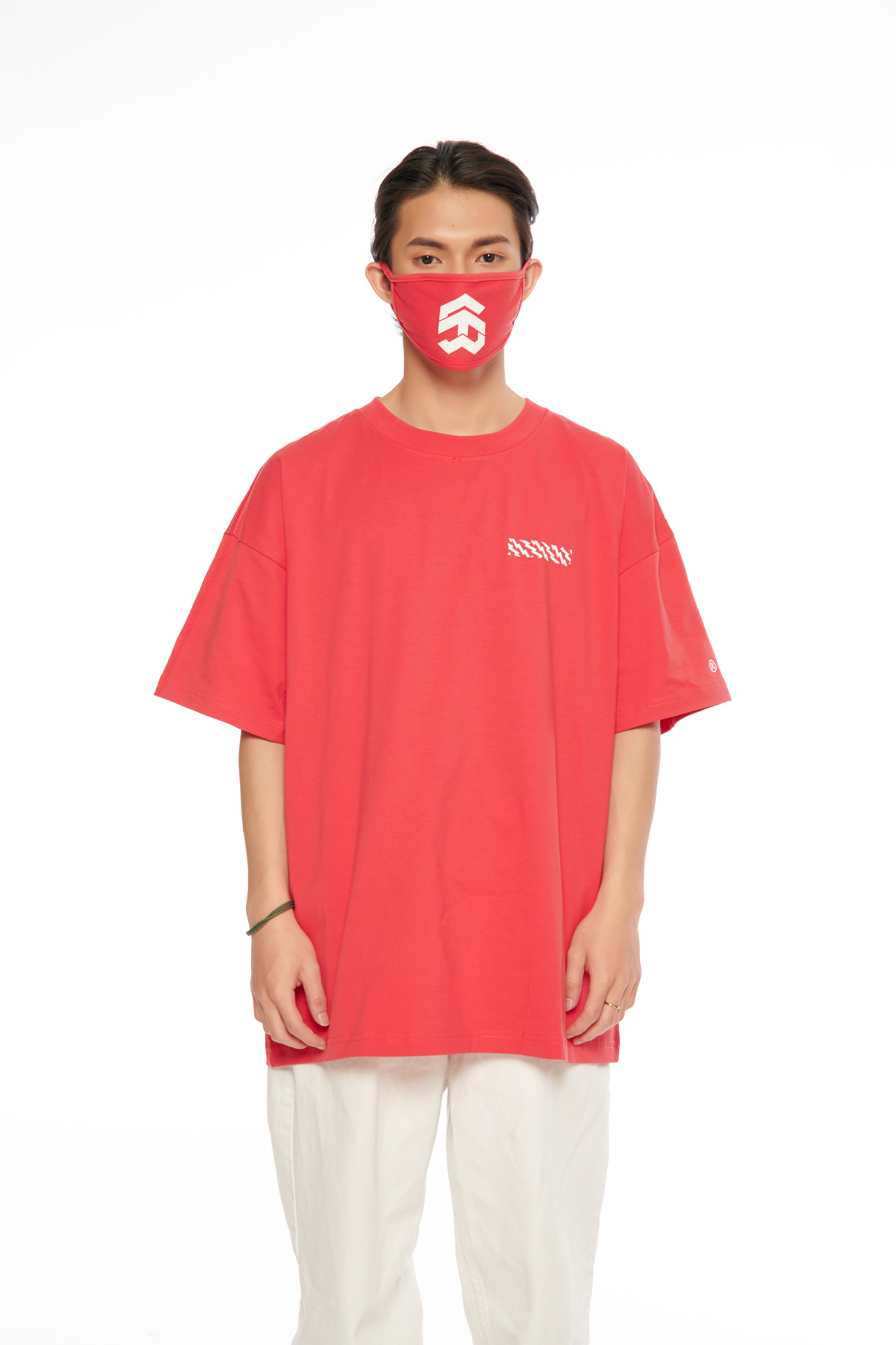Khẩu Trang 5THEWAY Hồng aka 5THEWAY /solid/ BIG LOGO MASK in BITTERSWEAT