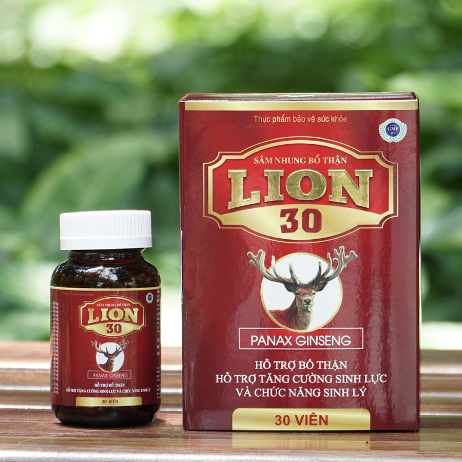 Combo 3 hộp Sâm Nhung Bổ Thận Lion 30 - Hỗ trợ Tăng Cường Chức Năng Sinh Lý Nam - Giảm Triệu Chứng Tiểu Đêm, Tiểu Nhiều Lần