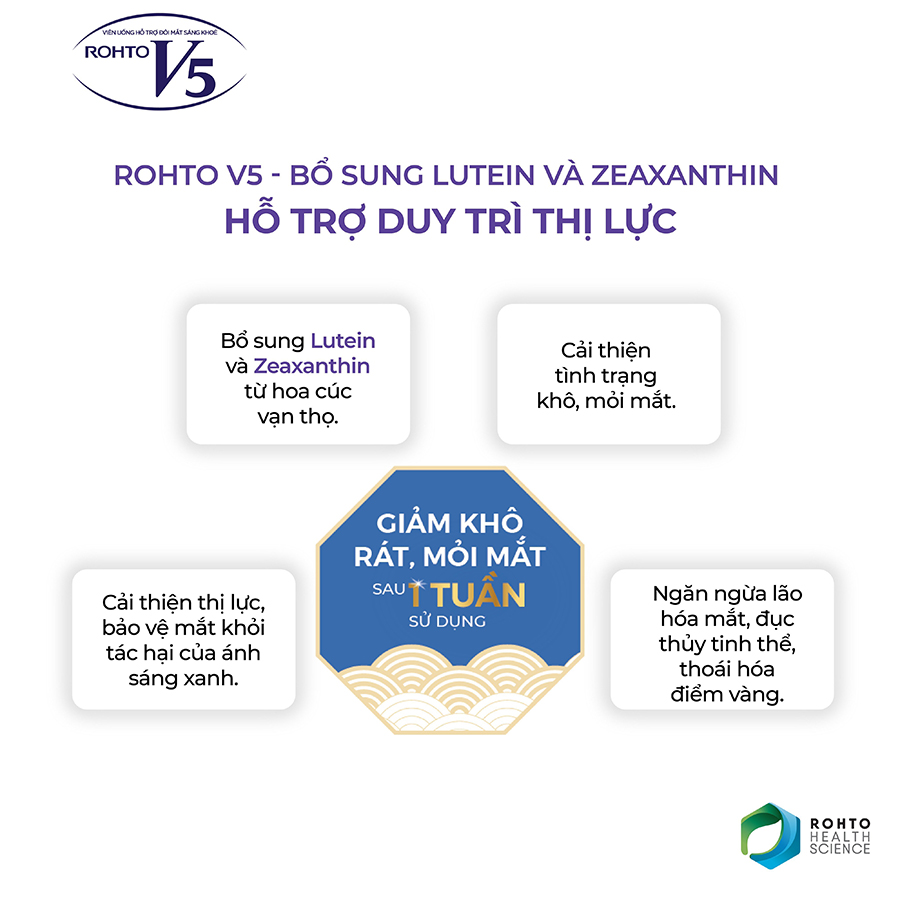 Thực Phẩm Chức Năng Bảo Vệ Sức Khỏe Rohto V5 (30 Viên)