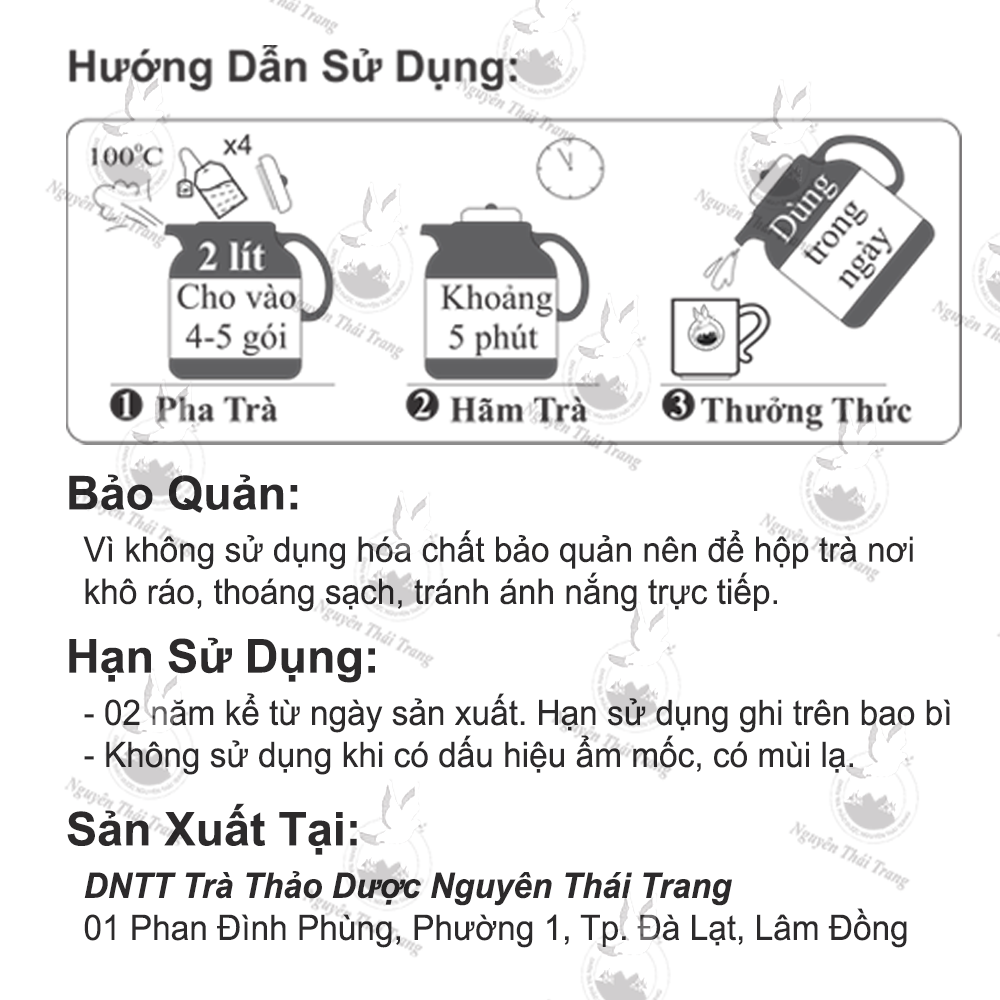 Trà Diệp Hạ Châu Điều Trị Viêm Gan B , Mỡ Máu - Nguyên Thái Trang (Bịch 100 Túi Lọc X2Gr )- Thảo Dược Thiên - Nhiên Tốt Cho Sức Khỏe