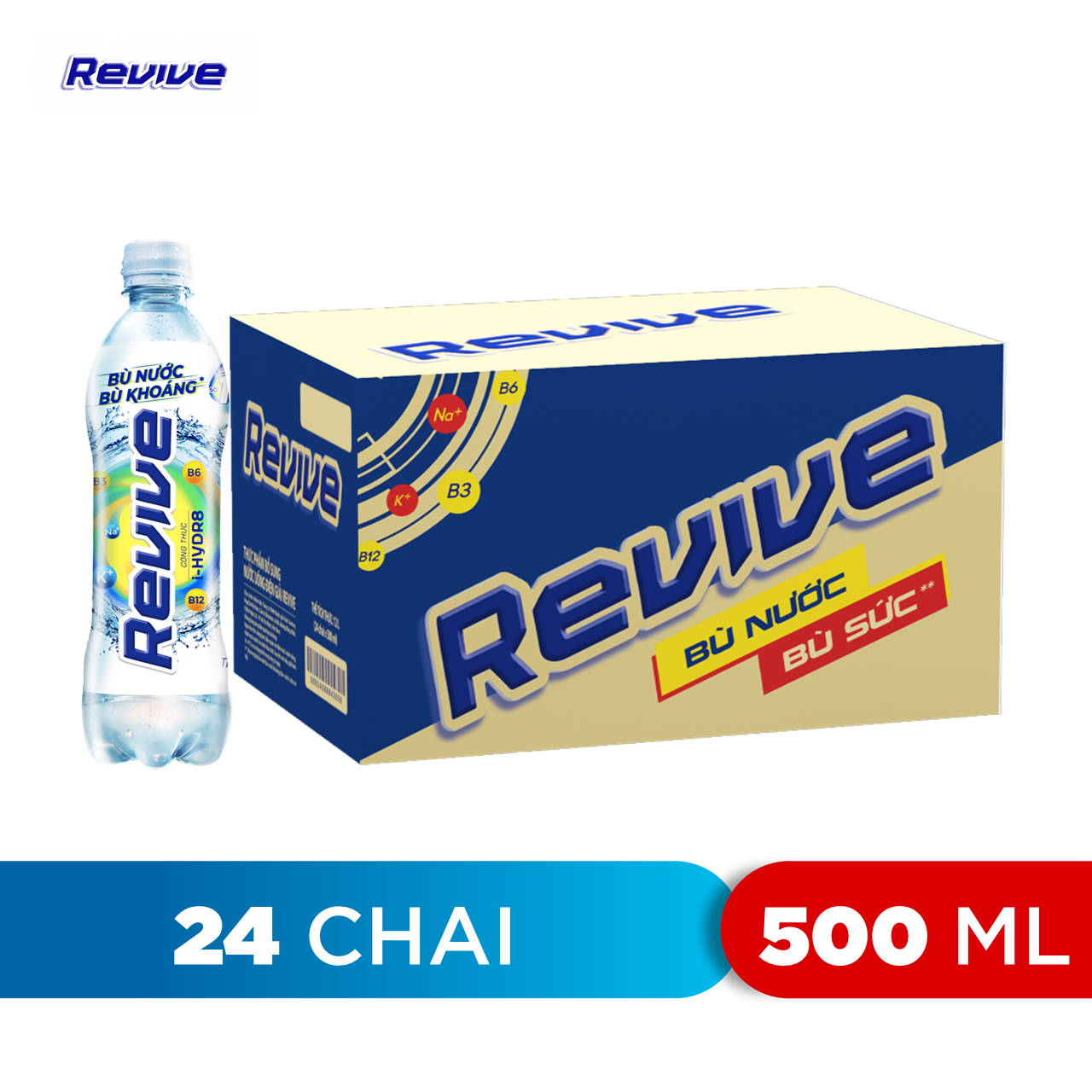 Thùng 24 Chai Nước Giải Khát Revive 500ml