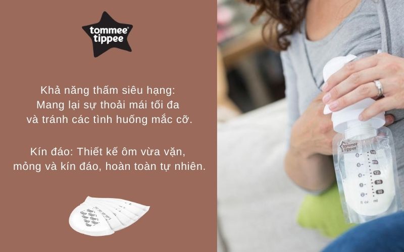 Miếng lót thấm sữa Tommee Tippee Closer to Nature (hộp 36 miếng)