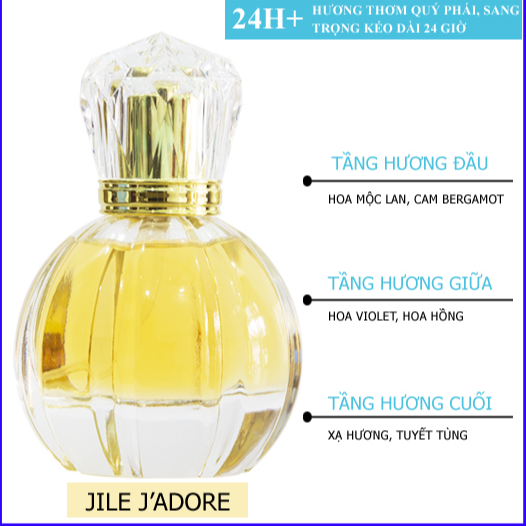 Nước hoa nữ cao cấp chính hãng Jile J'adore 50ml phù hợp với phụ nữ ưa thích phong cách quý phái, thanh lịch