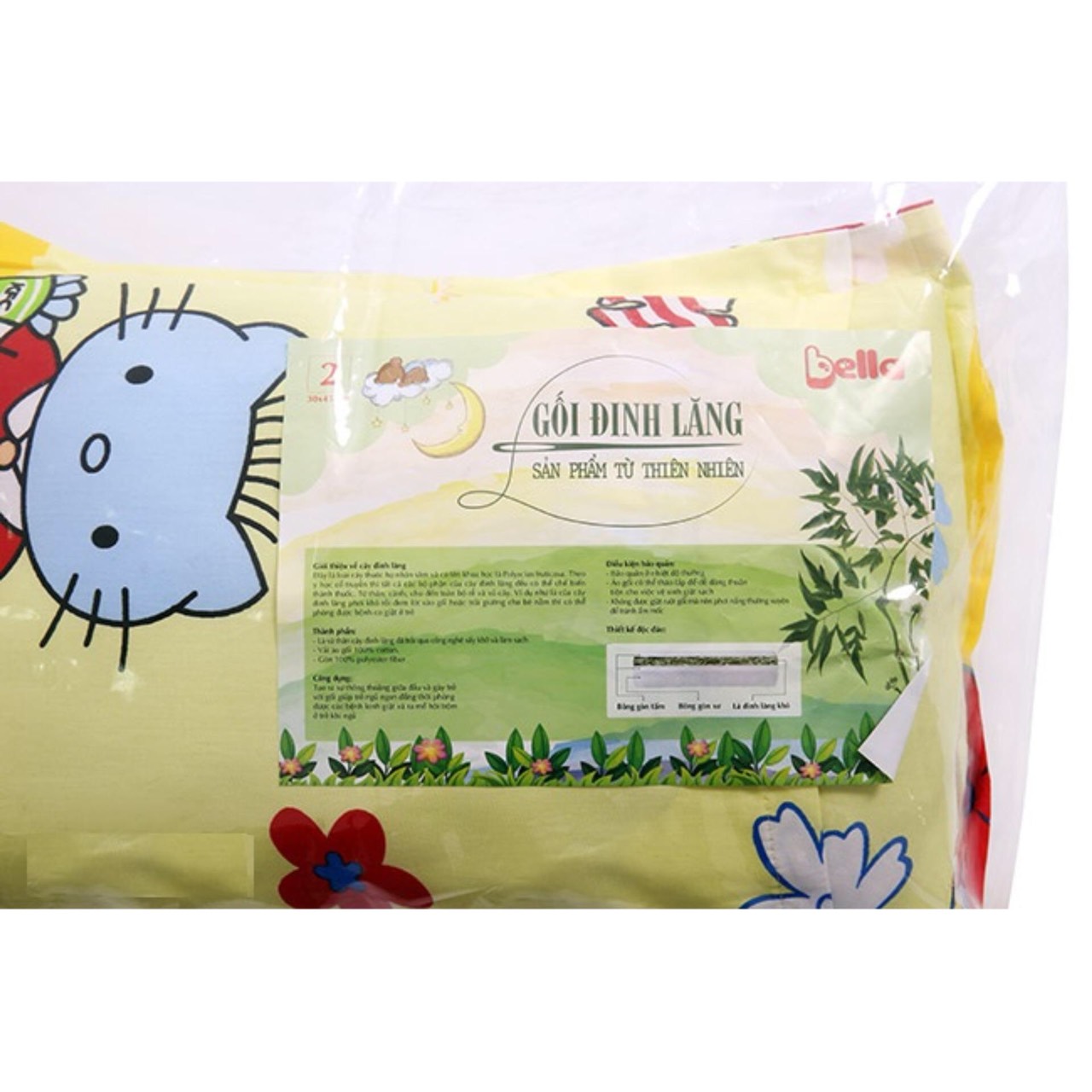Gối lá đinh lăng cao cấp cho em bé 0-12 thángco 2 size