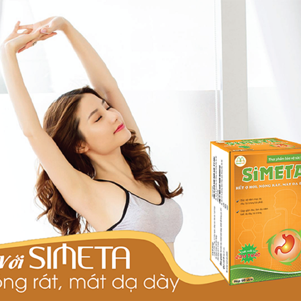 Viên Uống Hỗ Trợ Dạ Dày Simeta Giúp Giảm Đau, Hết Trào Ngược, Ợ Chua, Bảo Vệ Niêm Mạc Dạ Dày, Tá Tràng An Toàn Hiệu Quả Hộp 90 Viên