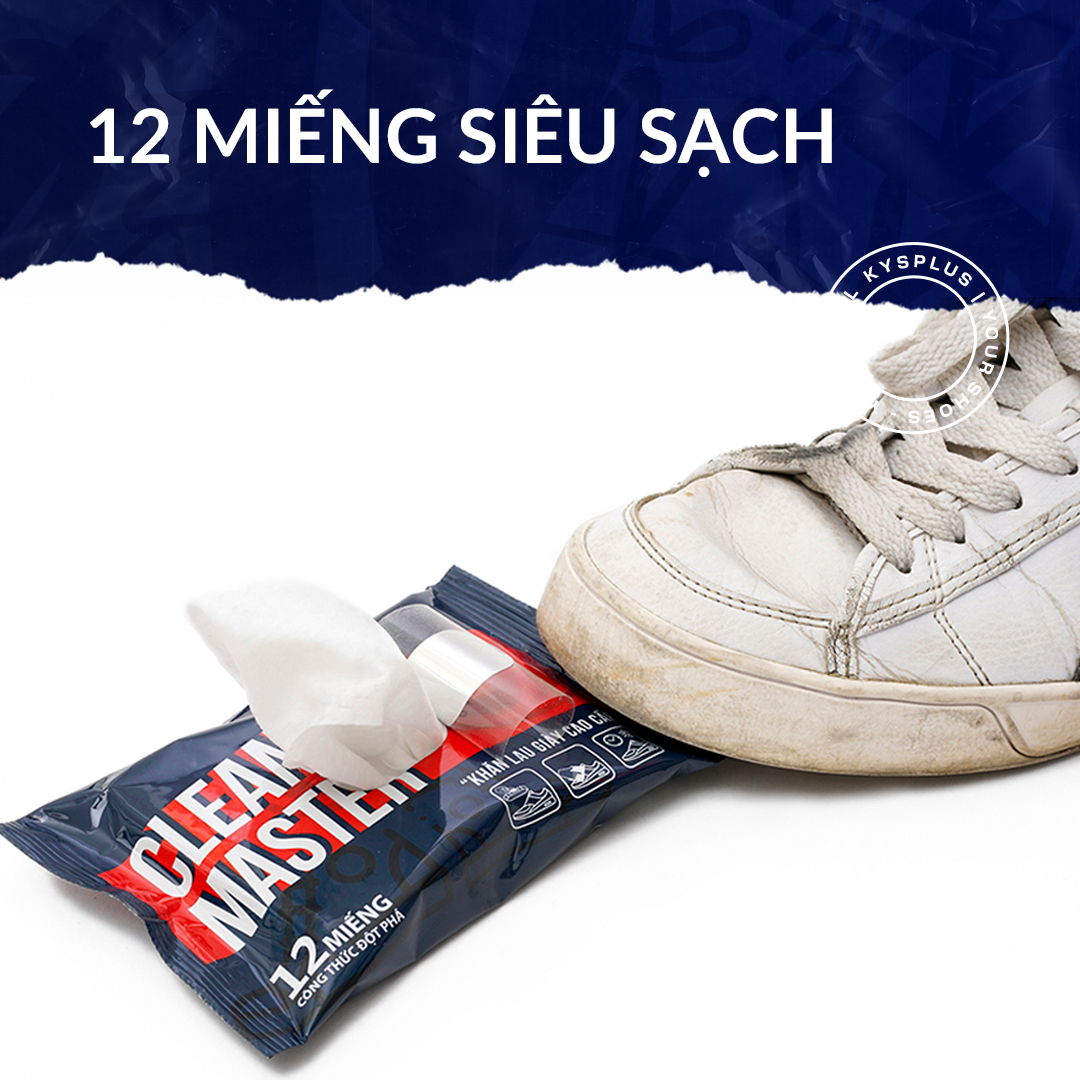 Khăn lau  giày vệ sinh giày cao cấp cho giày thể thao, sneaker, da - Clean Master