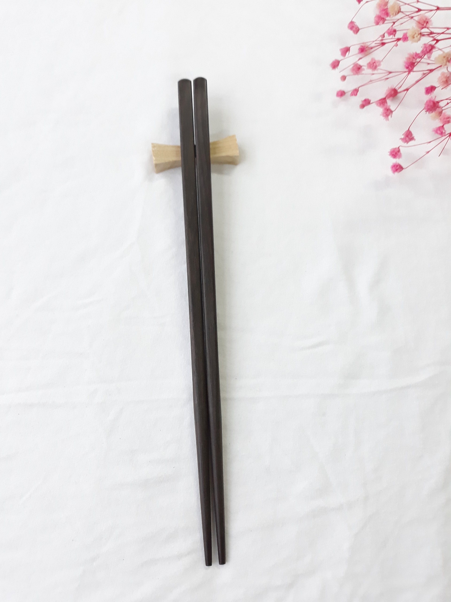 Đũa gỗ Mun vuông tròn 23cm - Bộ 5 đôi (D1)