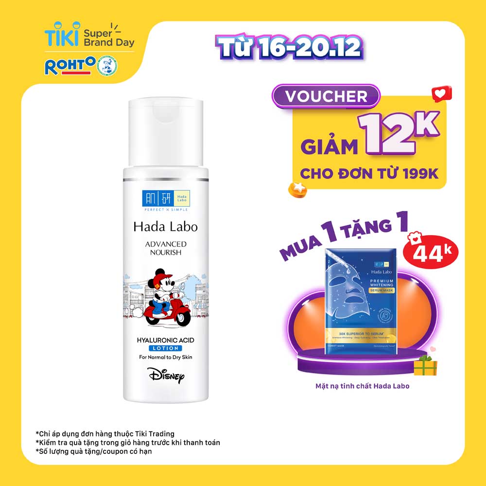 Dung dịch dưỡng ẩm tối ưu Hada Labo Advanced Nourish Lotion cho da thường và da khô 170ml - Phiên bản Mickey