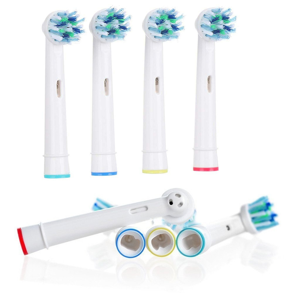 Bộ 4 đầu bàn chải đánh răng điện cross action cho răng sáng bóng thay thế cho máy Braun Oral B