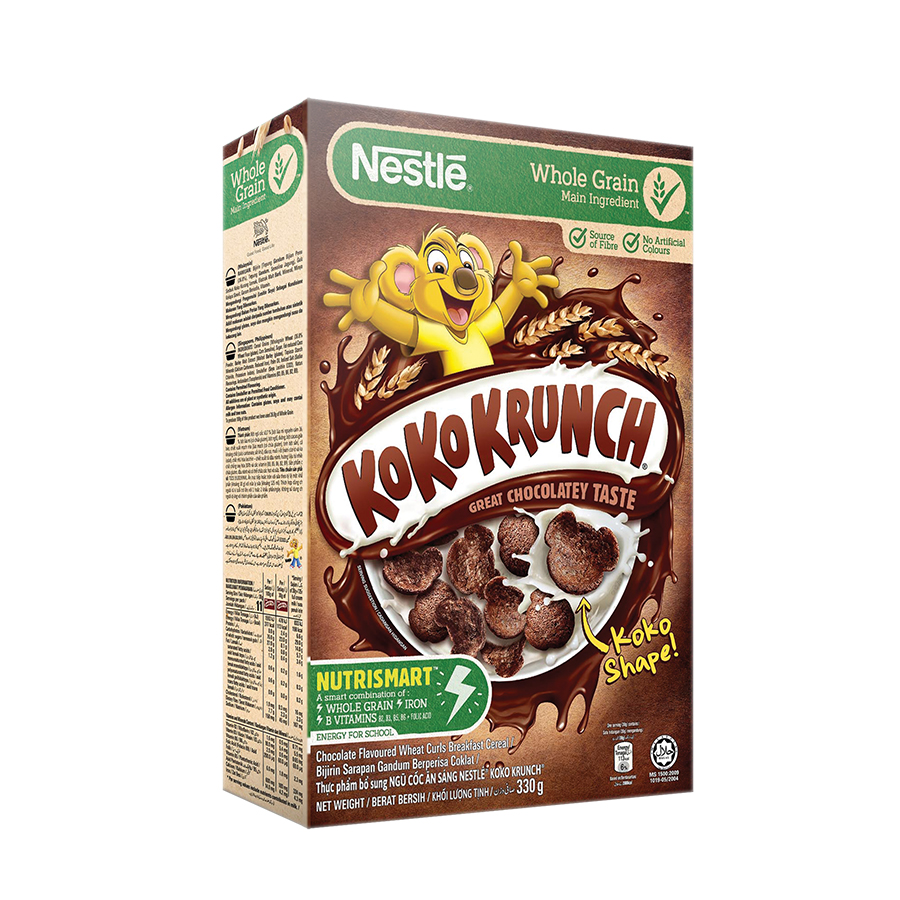 Combo 2 hộp ngũ cốc ăn sáng Koko Krunch (Hộp 330g) - Tặng 1 hộp đựng đa năng hình gấu