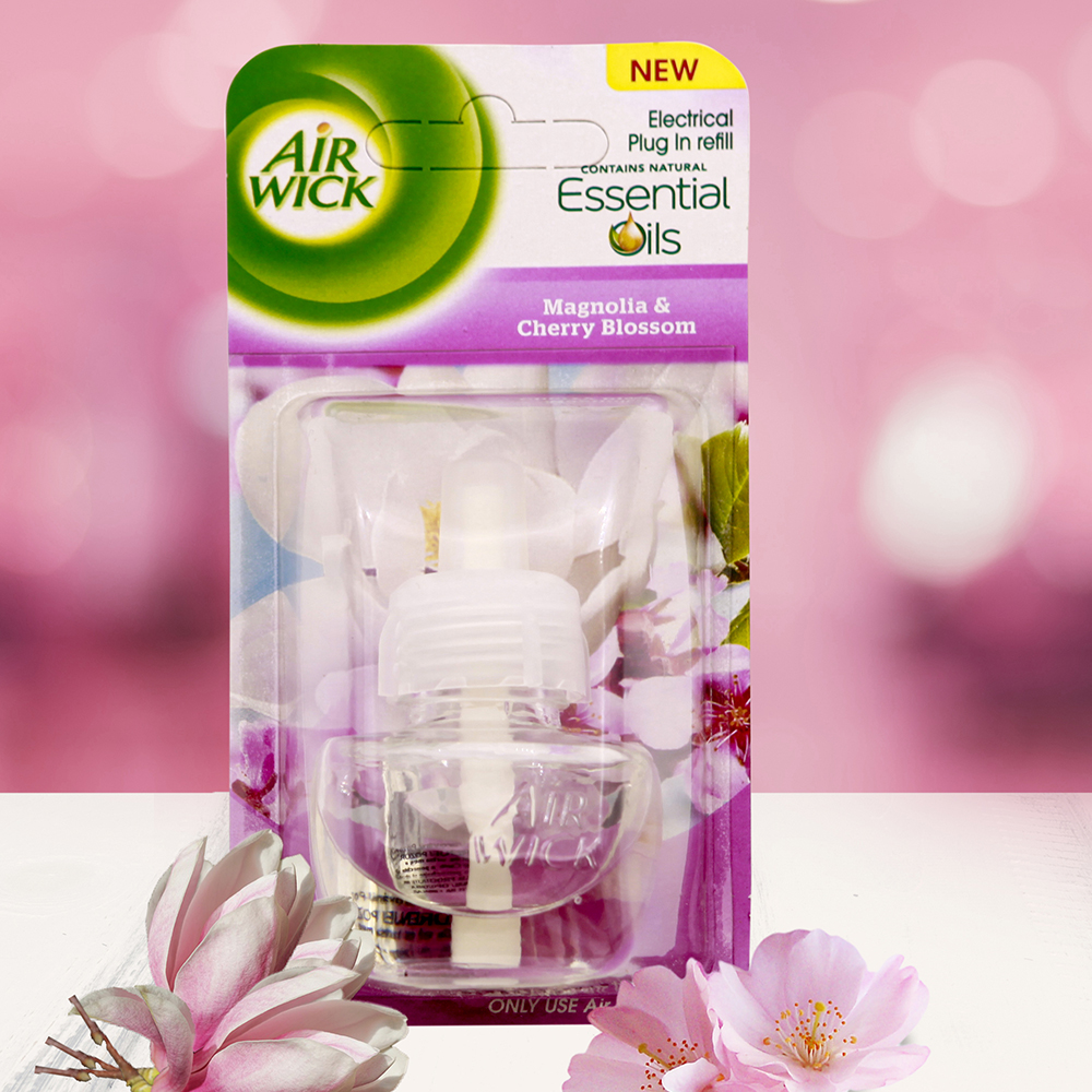 Lọ tinh dầu thiên nhiên Air Wick Magnolia &amp; Cherry Blossom 19ml QT003274 - hoa mộc lan