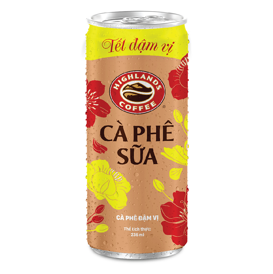 Thùng 24 Lon Cà Phê Sữa Highlands Coffee (235ml/Lon)