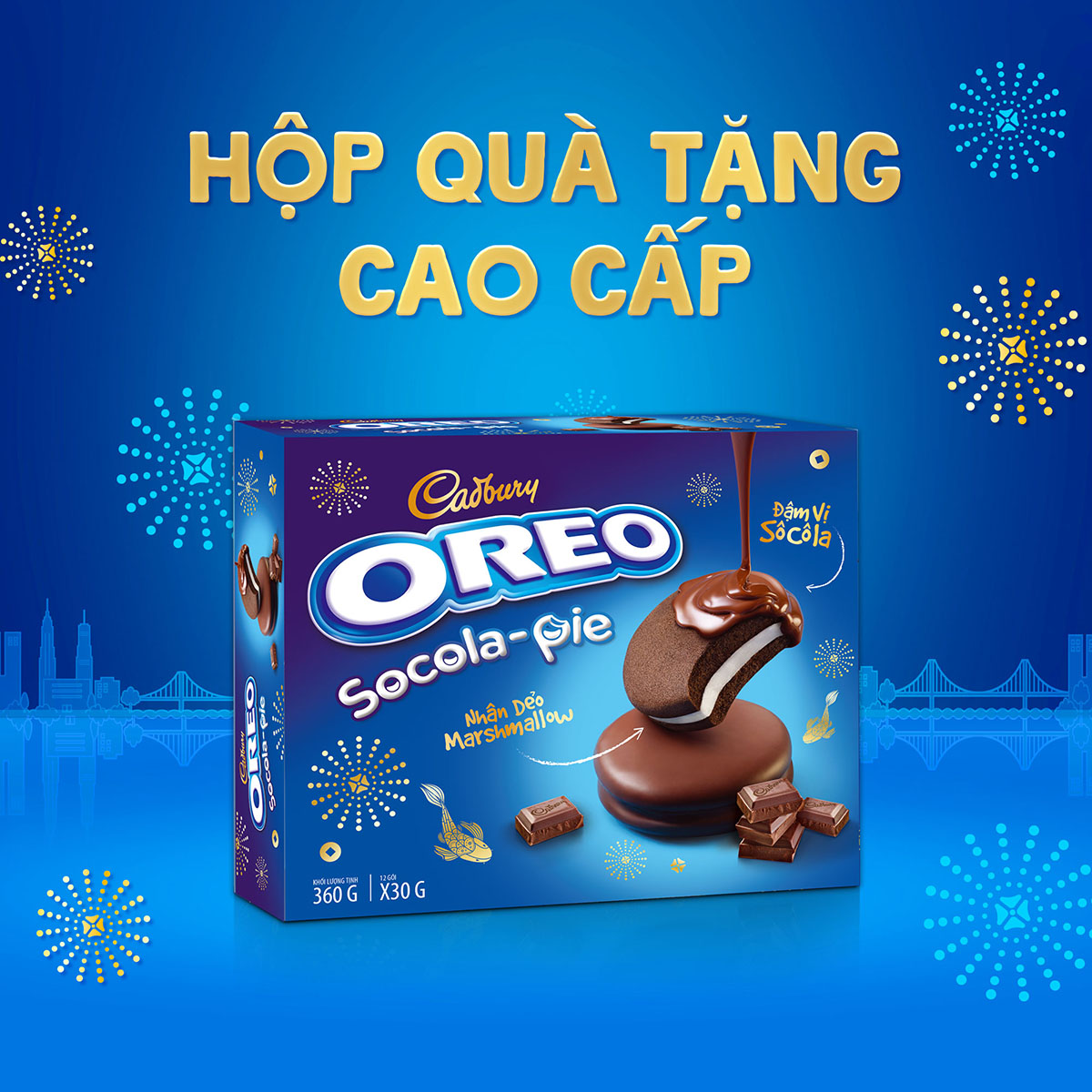 Combo 2 Hộp Bánh OREO Socola Pie 2x360g