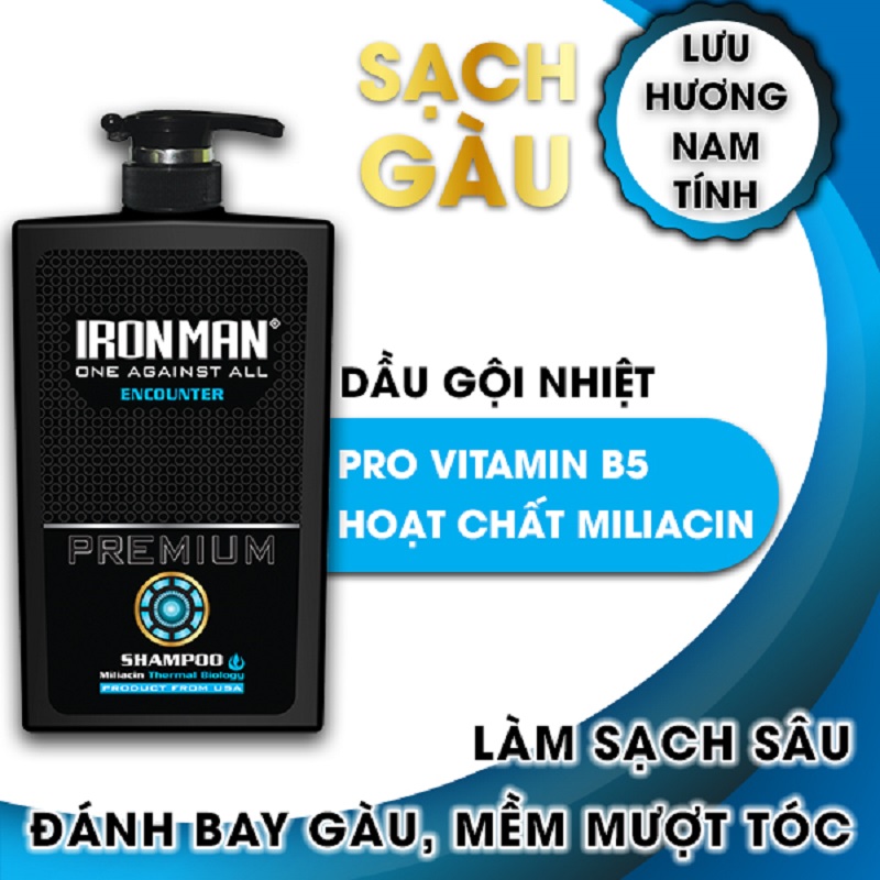 Dầu gội hương nước hoa nam Ironman Encounter 650g + Dầu gội nam hương nước hoa Ironman Encounter 650g dung dịch vệ sinh nam tinh chất thảo dược Ironman For Boss 120g