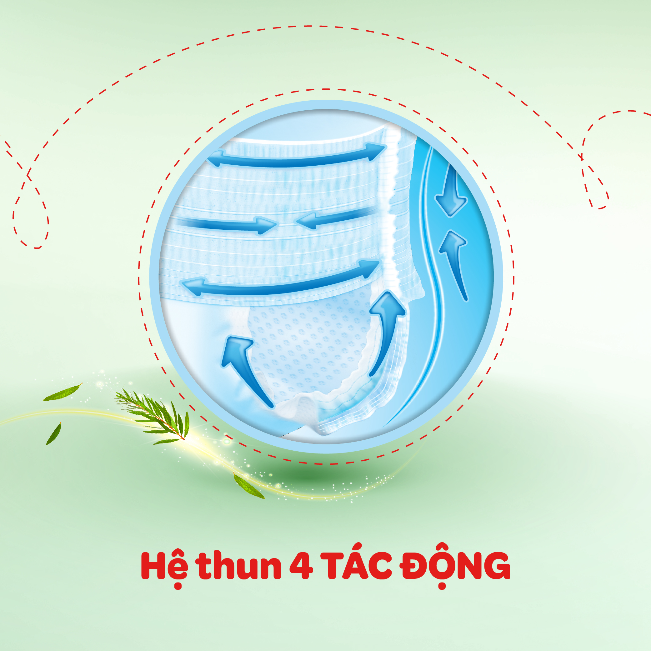 Tã quần Huggies Dry Tràm Trà Tự Nhiên MEGA JUMBO