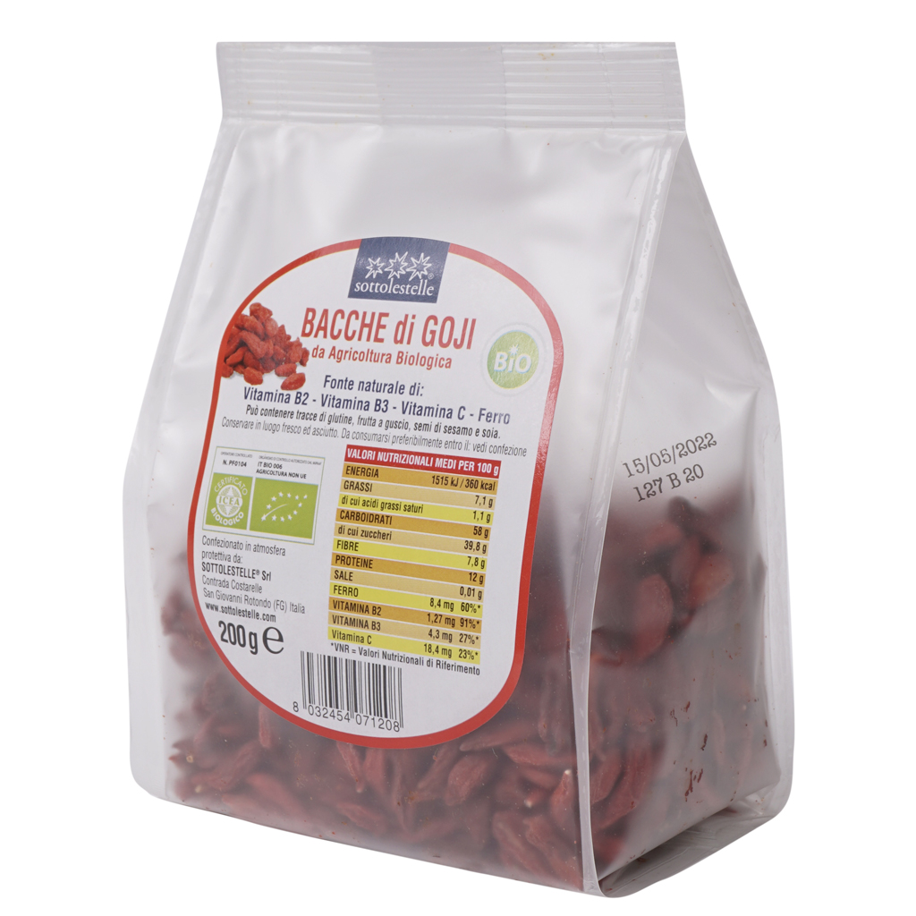 Kỷ tử hữu cơ 200g Sottolestelle Organic Goji Berries