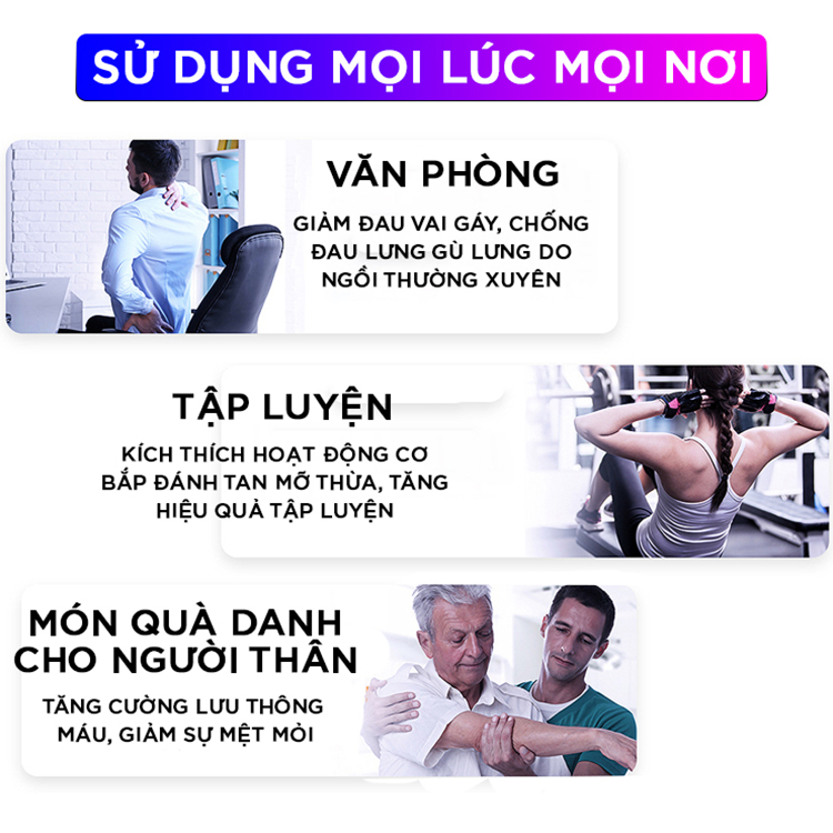 MÁY MASSAGE CẦM TAY 4 ĐẦU 6 CHẾ ĐỘ ĐIỀU KHIỂN CAO CẤP