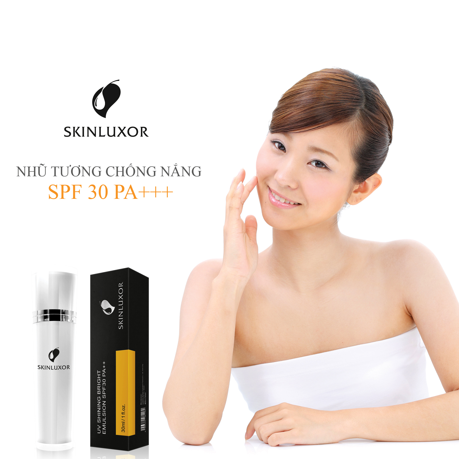 NHŨ TƯƠNG CHỐNG NẮNG SPF 30 PA ++ (DA KHÔ, NÁM) SKINLUXOR UV SHINING BRIGHT EMULSION SPF30 PA++ 30ml