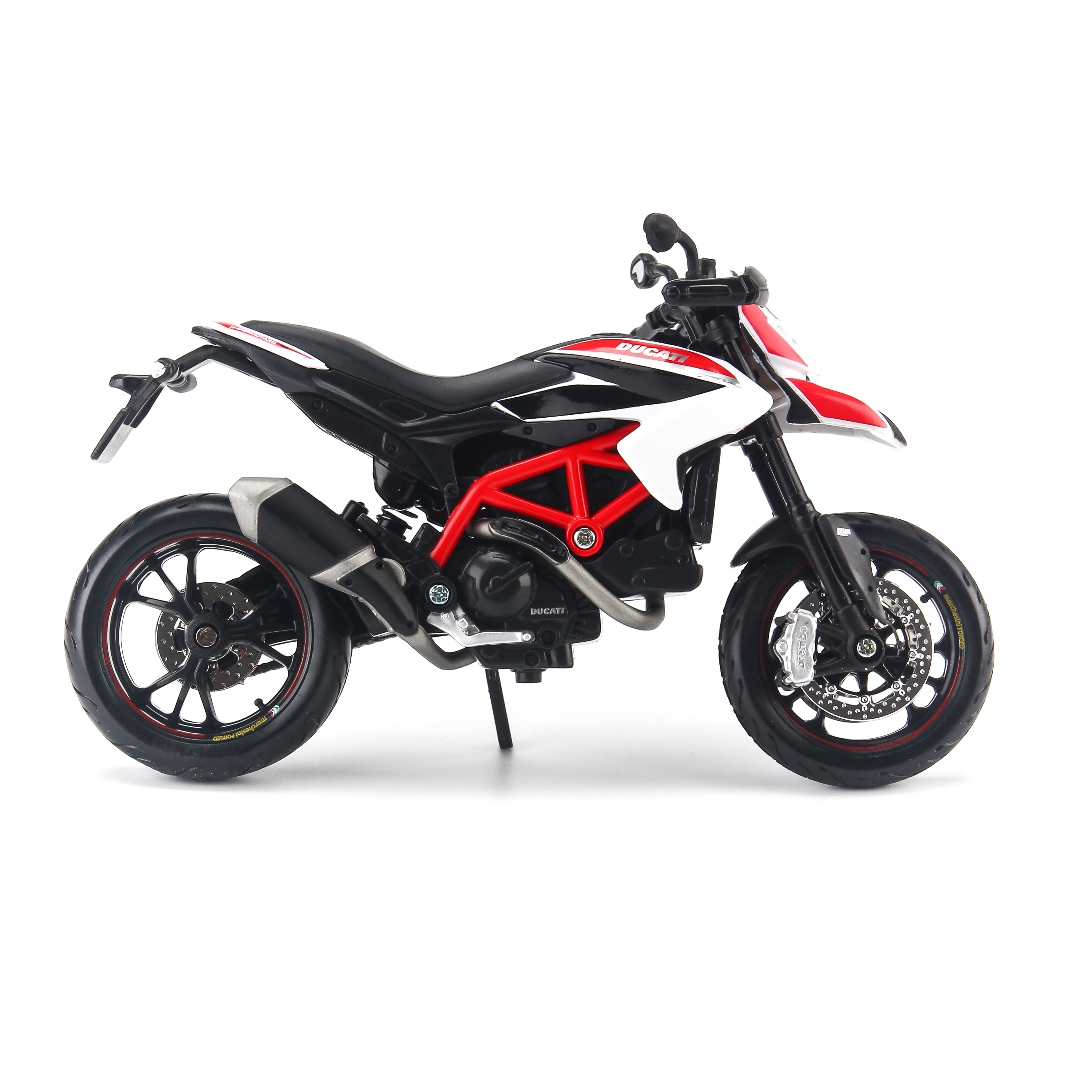 Mô Hình Xe Ducati Hypermotard SP 2013 White 1:12 Maisto MH-31101