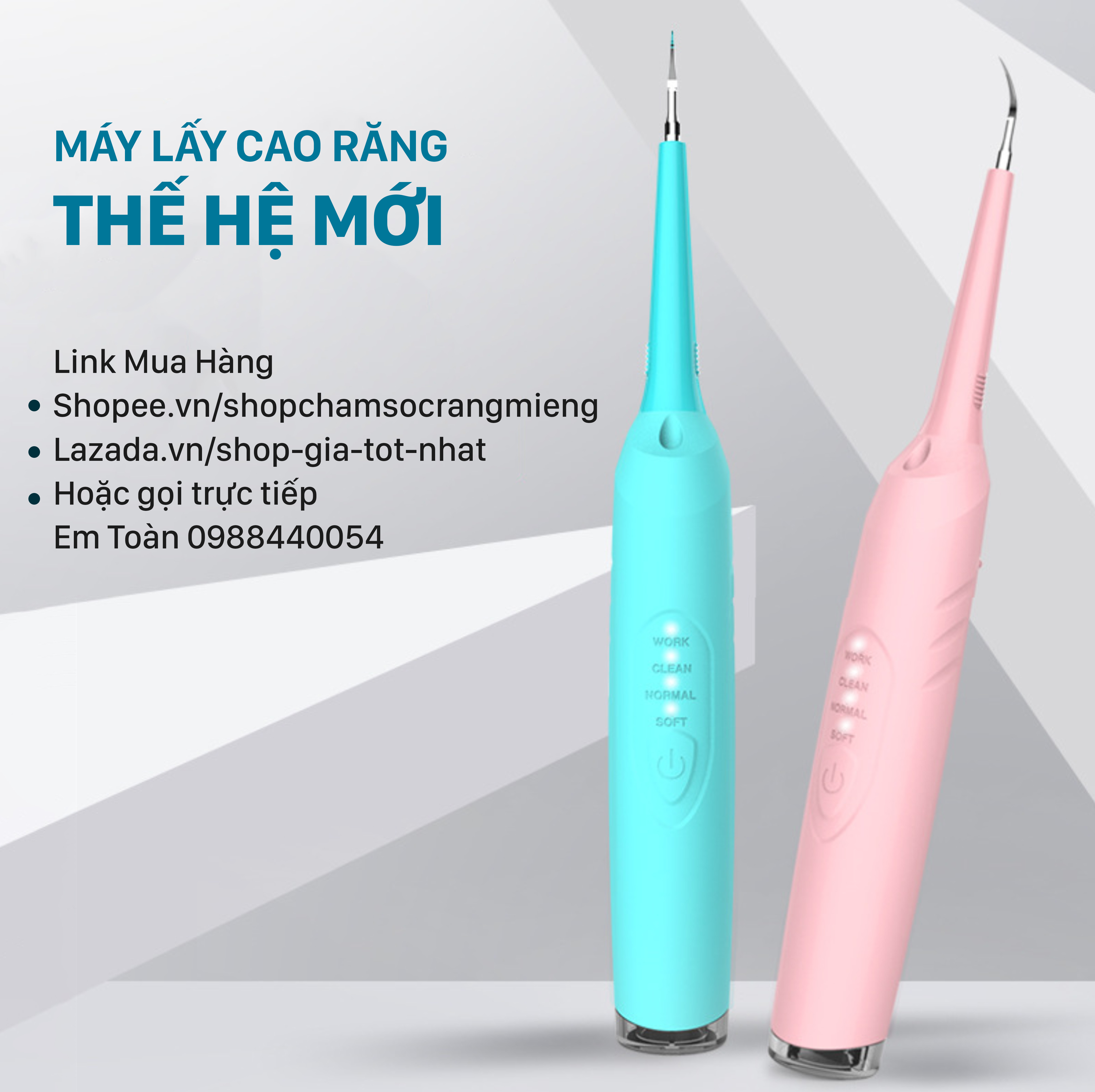 Máy Lấy Cao Răng Cầm Tay Kèm Đầu Bàn Chải Dental flutterBPC Sử Dụng Sạc 3 Chế Độ Rung Loại Sạch Mảng Bám, Cao Răng, Vết Ố Cứng Đầu Nhất (Không Lây Nhiễm Chéo )