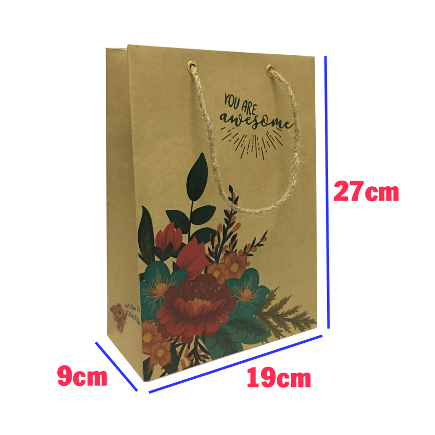 Combo 05 Túi Kraft Phượng Hoàng 205 - 27 x 19 x 9 cm - Giao mẫu ngẫu nhiên