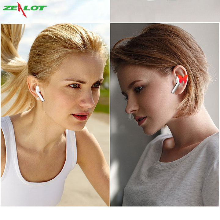 Tai nghe bluetooth Zealot không dây hàng chính hãng có thể kết nối đơn và đôi, cho âm thanh sắc nét + thiết kết nhỏ gọn và đẹp mắt