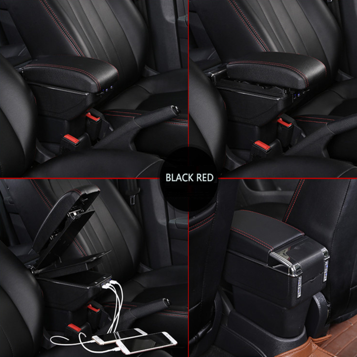 Hộp tỳ tay ô tô, xe hơi cao cấp dành cho xe Toyota Rush và Avanza tích hợp 7 cổng USB