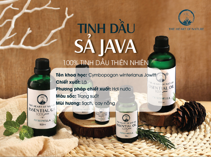 Tinh Dầu Cao Cấp Sả Java PK 100ml - Tinh Dầu Sả Java Thơm Phòng, Đuổi Muỗi, Thư Giãn - Chứng Nhận Hữu Cơ Organic FDA Hoa Kỳ duy nhất Việt Nam