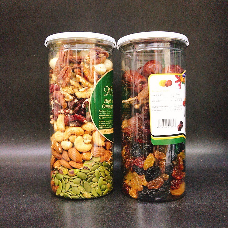 Combo 2 hũ mixed 7 trái cây sấy và mixed 8 hạt nhập khẩu Fonut (mỗi hũ 500g)