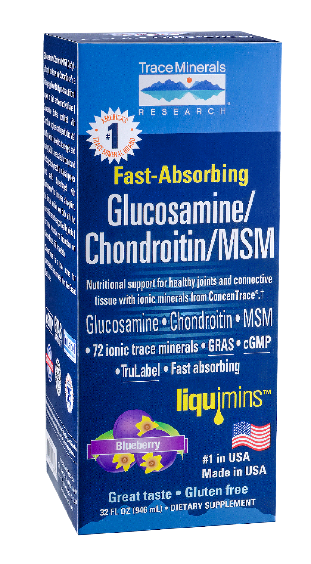 Thực Phẩm Chức Năng Dạng Lỏng Trace Minerals Research Glucosamine / Chondroitin / MSM Dạng Lỏng