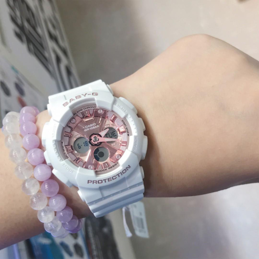 Đồng hồ nữ dây nhựa Casio Baby-G chính hãng Anh Khuê BA-130-7A1DR