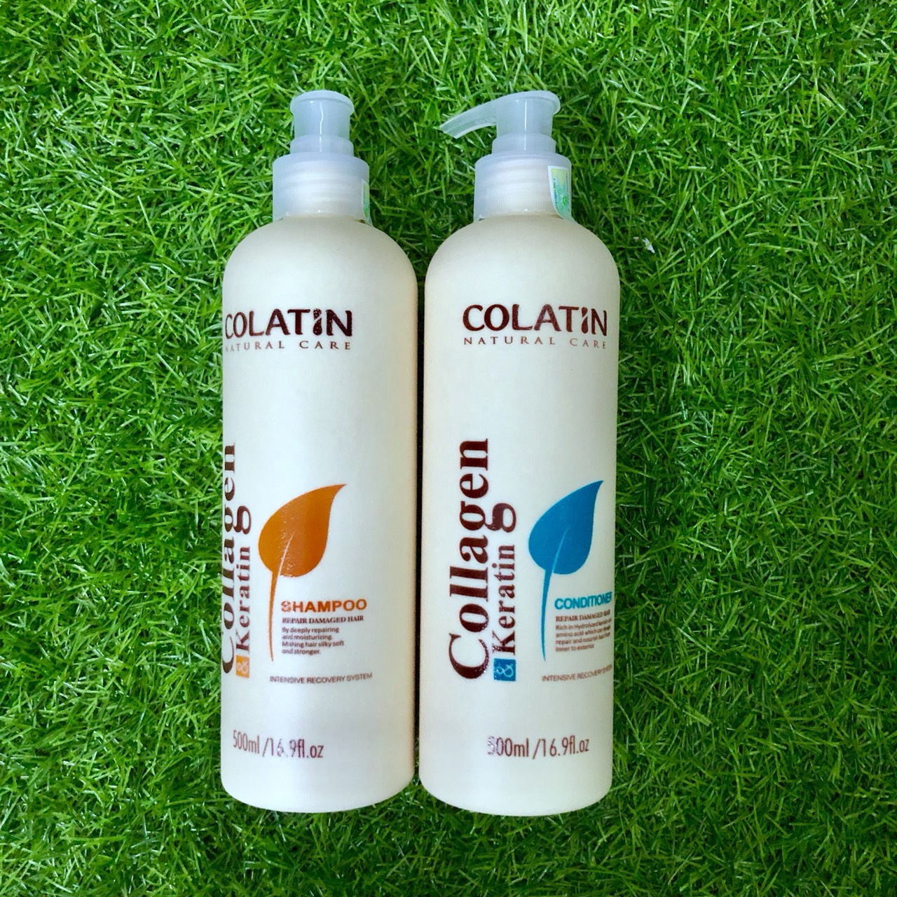 Bộ dầu gội xả dưỡng chất tơ tằm Collagen COLATIN Shampoo & Conditioner 500ml