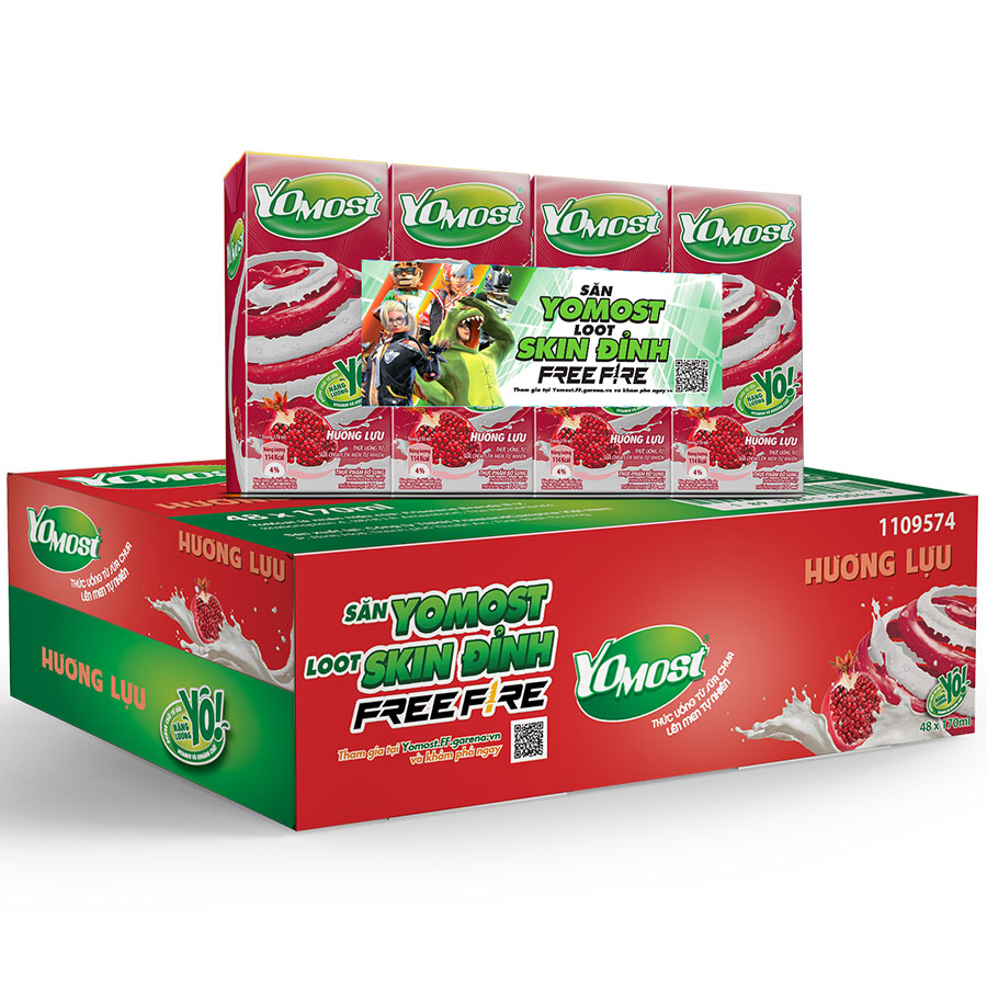 Thư viện hình ảnh hộp sữa yomost đầy màu sắc và sống động
