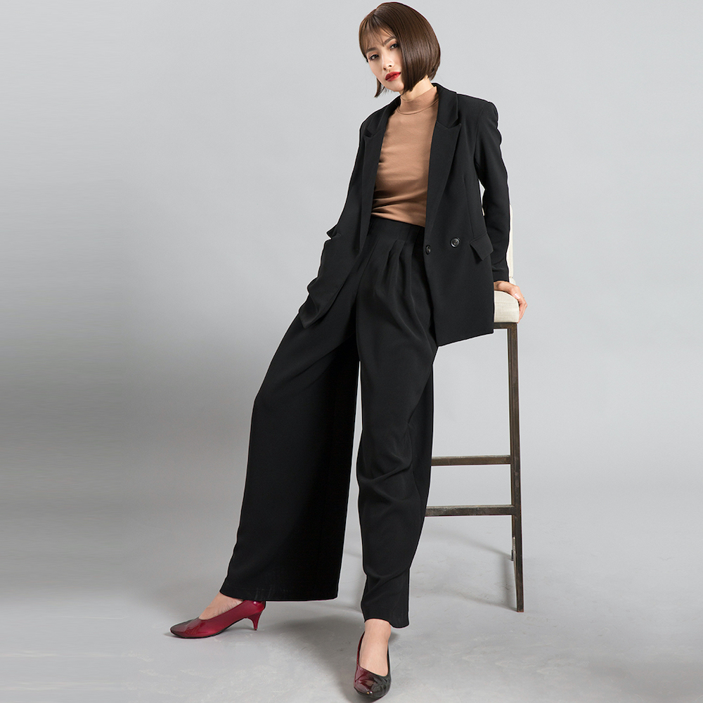 Áo Khoác Nữ Áo Khoác Blazer Thời trang thiết kế Hity TOP085 (Đen Huyền Bí)