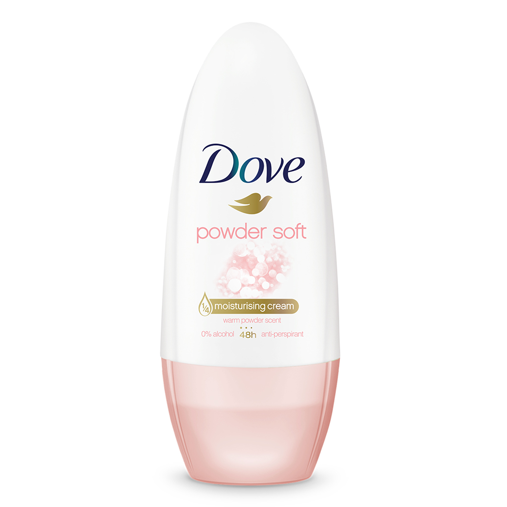 Combo 2 Lăn khử mùi Dove Powder Soft Hương phấn thơm Dưỡng da Sáng mịn dành cho nữ, 40ml