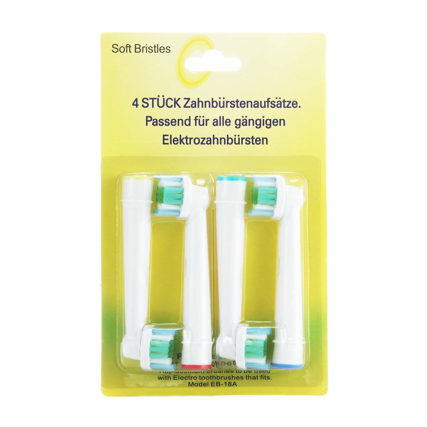 Cho máy Oral–B, Bộ 4 Đầu Bàn Chải đánh răng điện "Phá tan mảng bám" EB-18A cho răng sạch bóng – Xuất xứ: Đức