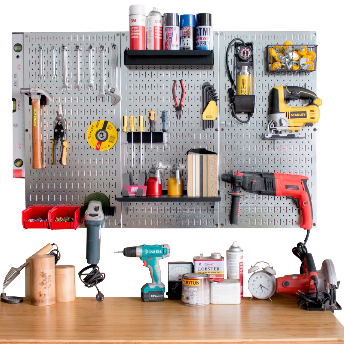 Bộ 2 Giá Mỏ Lết Pegboard - Móc Treo Đồ Nghề Sử Dụng Với Bảng Treo Dụng Cụ Sửa Chữa Pegboard Cơ Khí SMLIFE