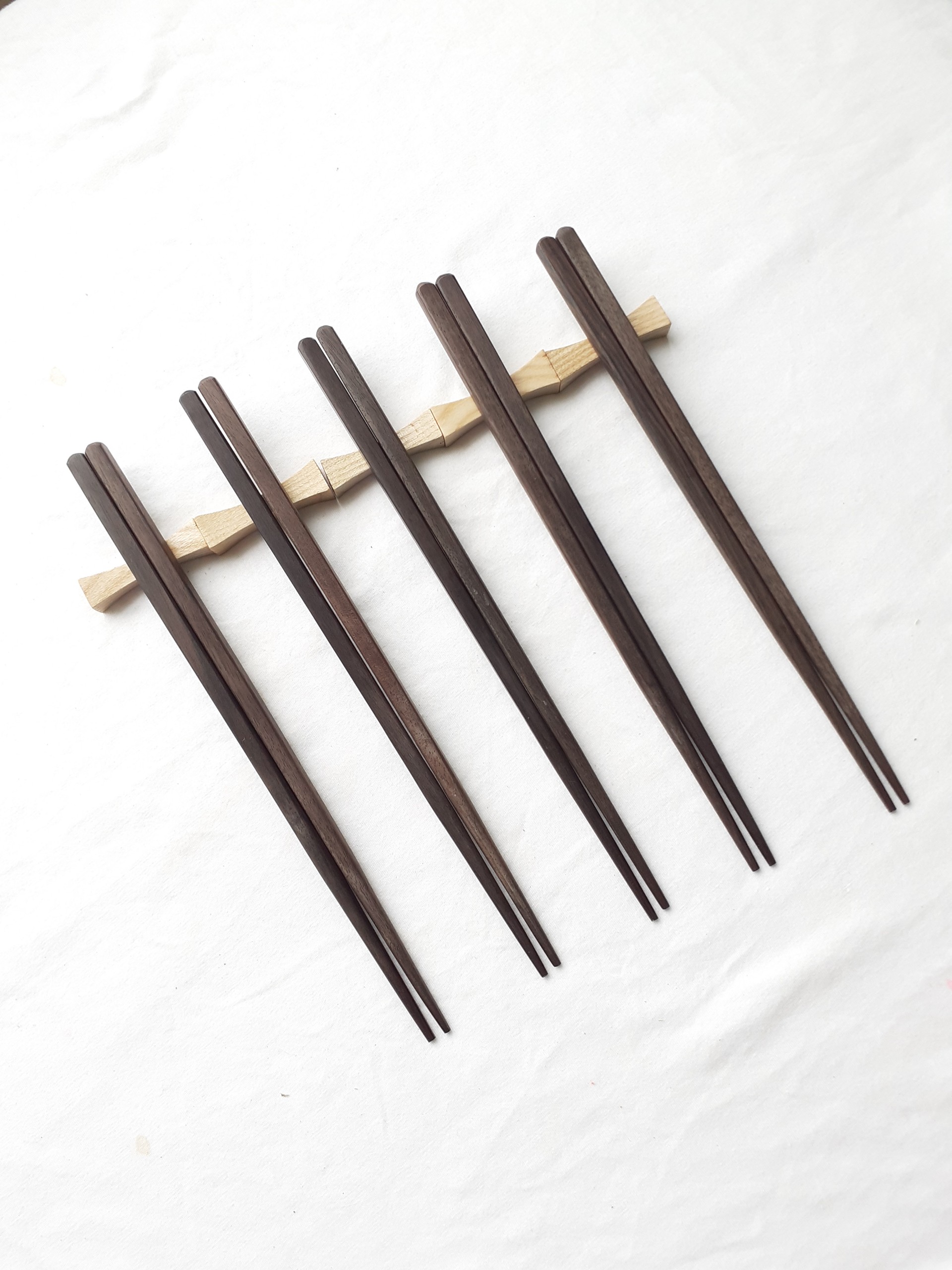 Đũa gỗ Mun vuông tròn 23cm - Bộ 5 đôi