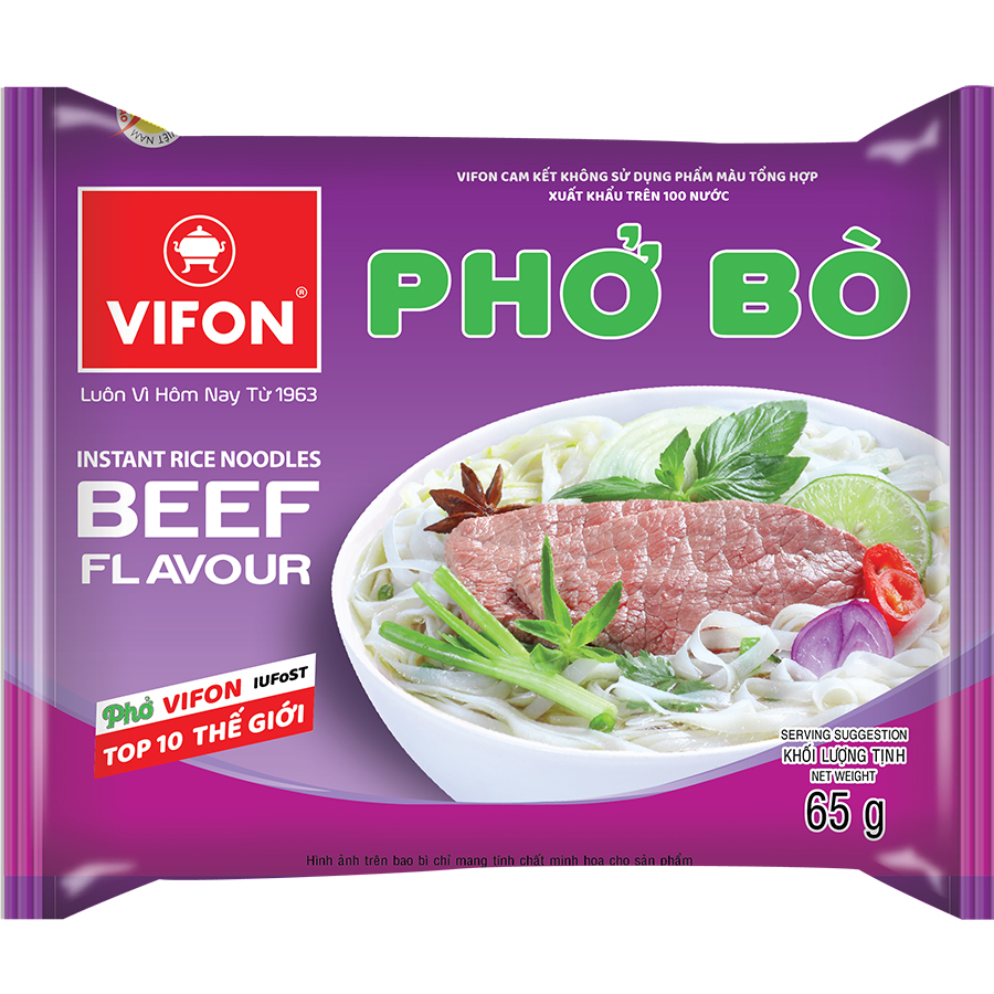 Thùng 30 Phở Bò VIFON  (65g / Gói)