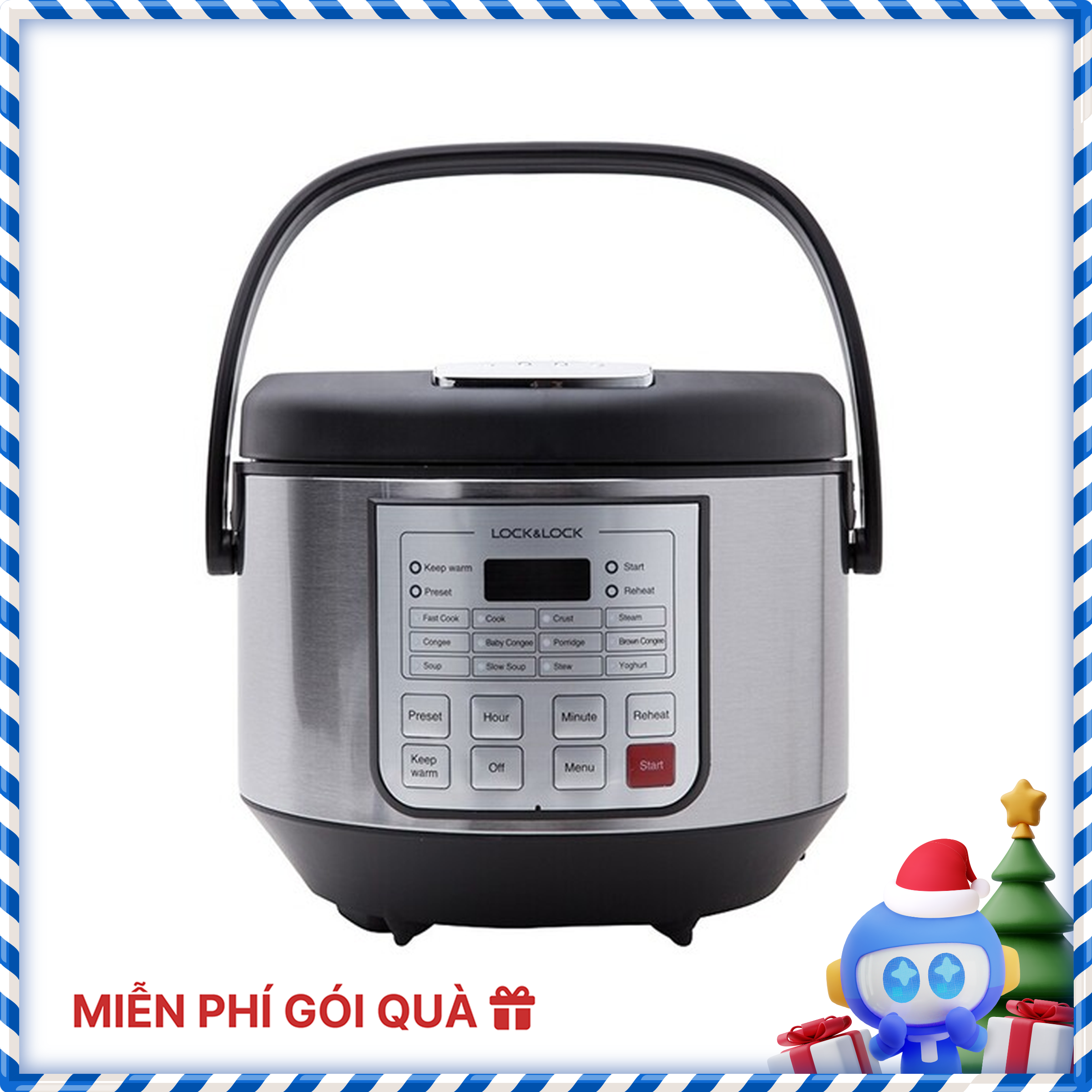 Nồi Cơm Điện Tử Lock&Lock EJR151 - Đen - Hàng chính hãng